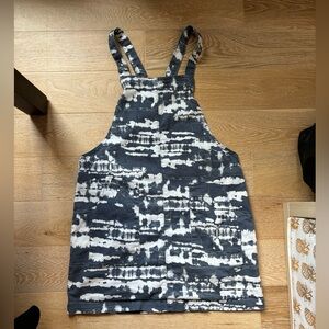 Love Fire Vintage Tie Dye Overall Skirtall Jumper Dress with Pockets - Size M